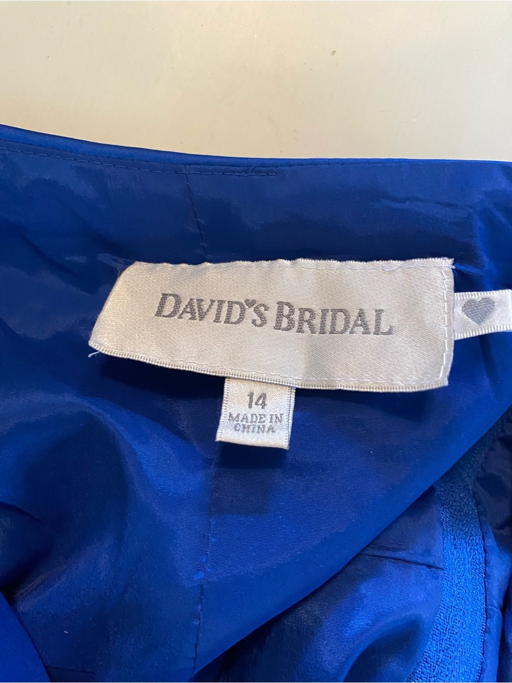 David’s Bridal Floor length one shoulder satin bridesmaid dress - Picture 6 of 7